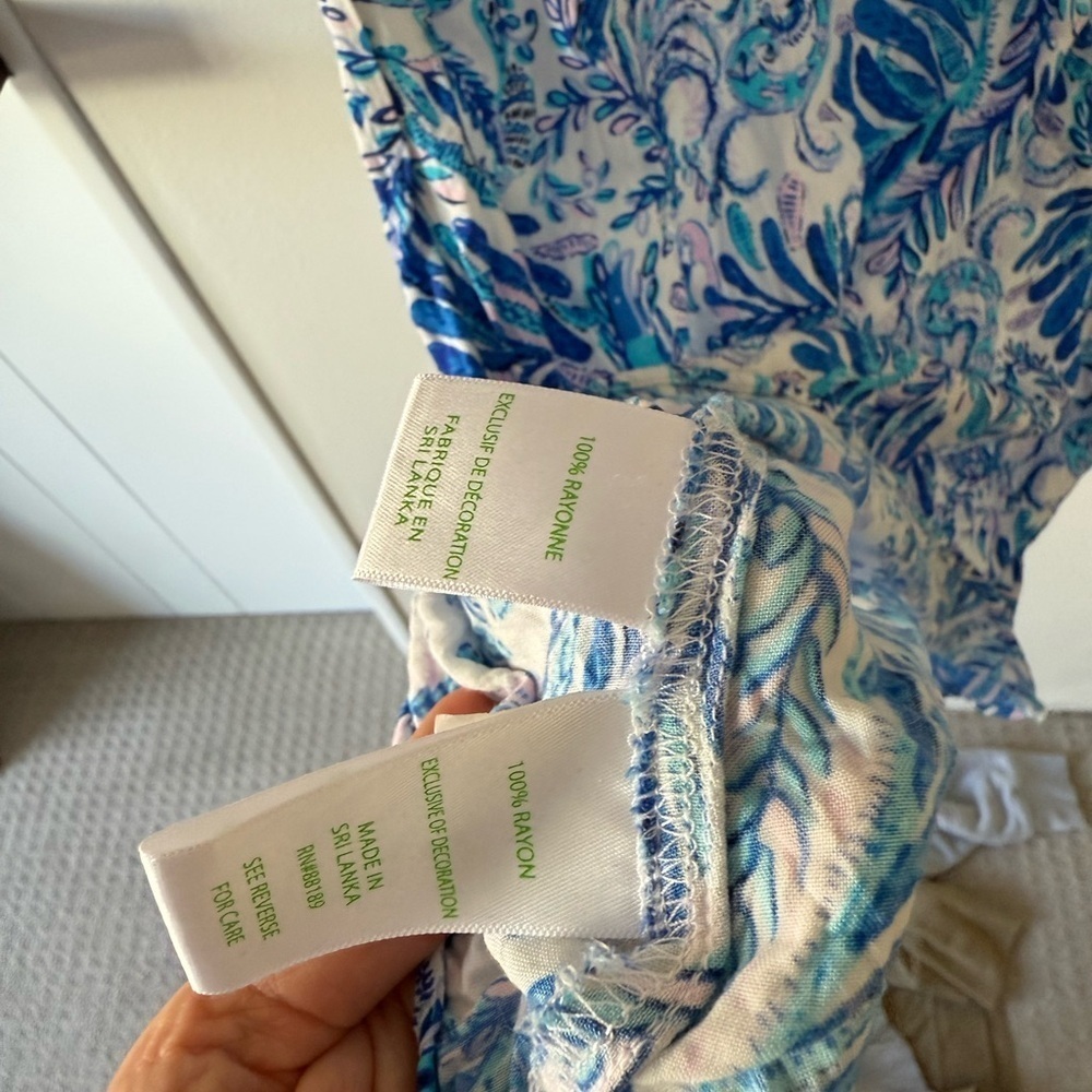 Lilly Pulitzer Vibrant Blue and White Floral Dress - Picture 7 of 7